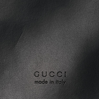 Gucci Soft GG Supreme Monogram Appia Calfskin Web Double Buckle Backpack Black 12 of 15