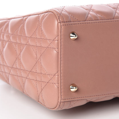 Christian Dior Lambskin Cannage Medium Lady Dior Beige 8 of 10