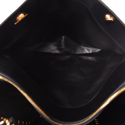 Chanel Calfskin Stitched XL Weekender Black 5 of 14