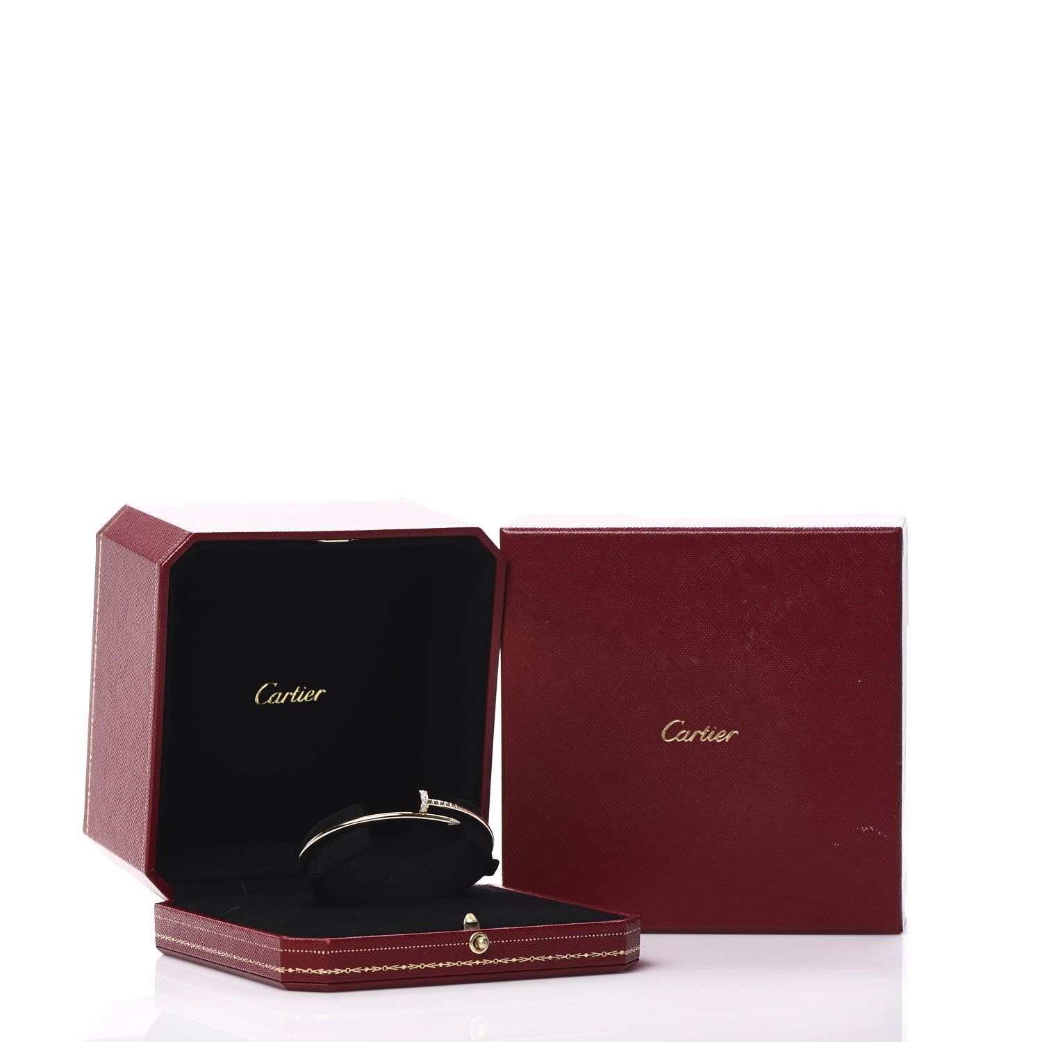 Cartier 18K Yellow Gold Diamond Small Juste Un Clou Bracelet 17 6 of 6