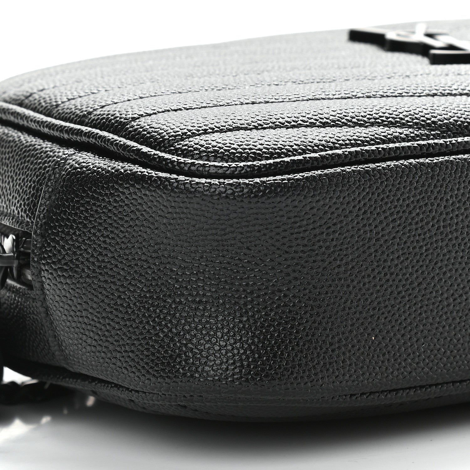Saint Laurent Grain De Poudre Matelasse Monogram Mini Lou Camera Bag Black 7 of 8