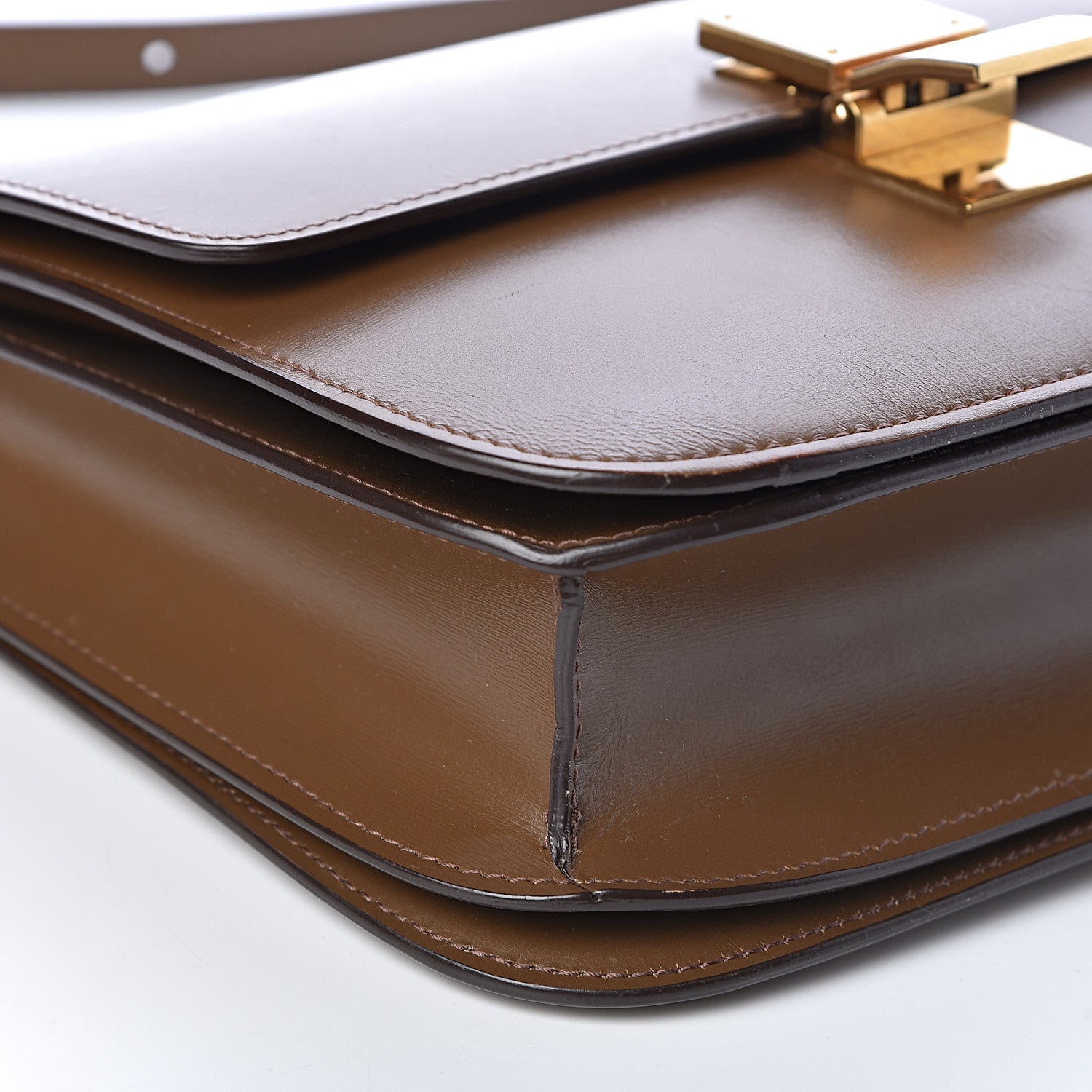 Celine Box Calfskin Medium Classic Box Flap Bag Camel 12 of 13
