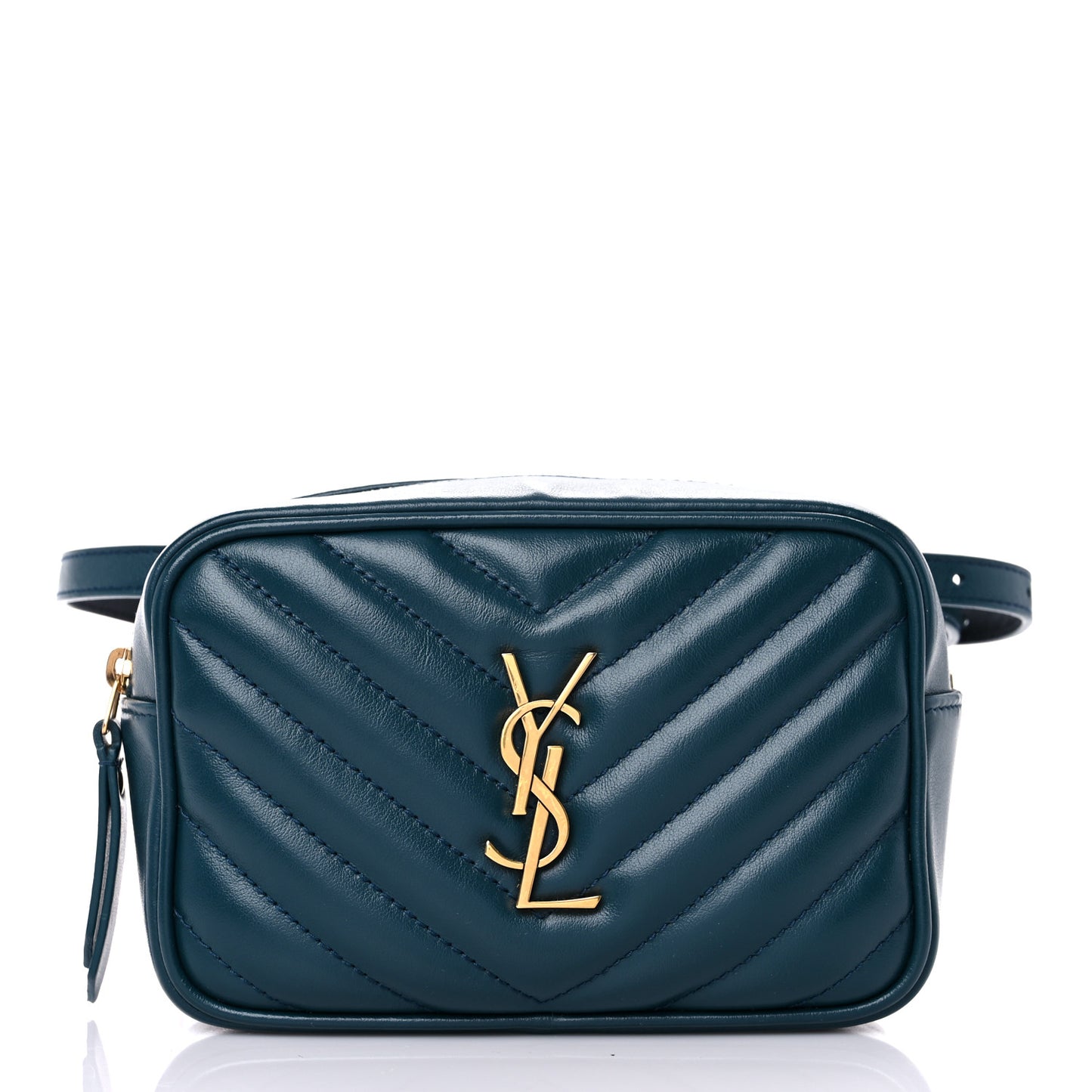 Calfskin Matelasse Monogram Lou Belt Bag Blue