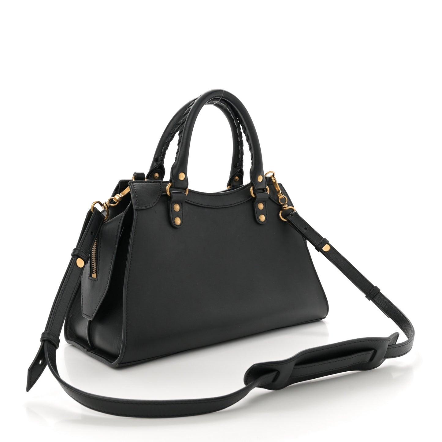 Smooth Calfskin Neo Classic Brass Hardware S City Black