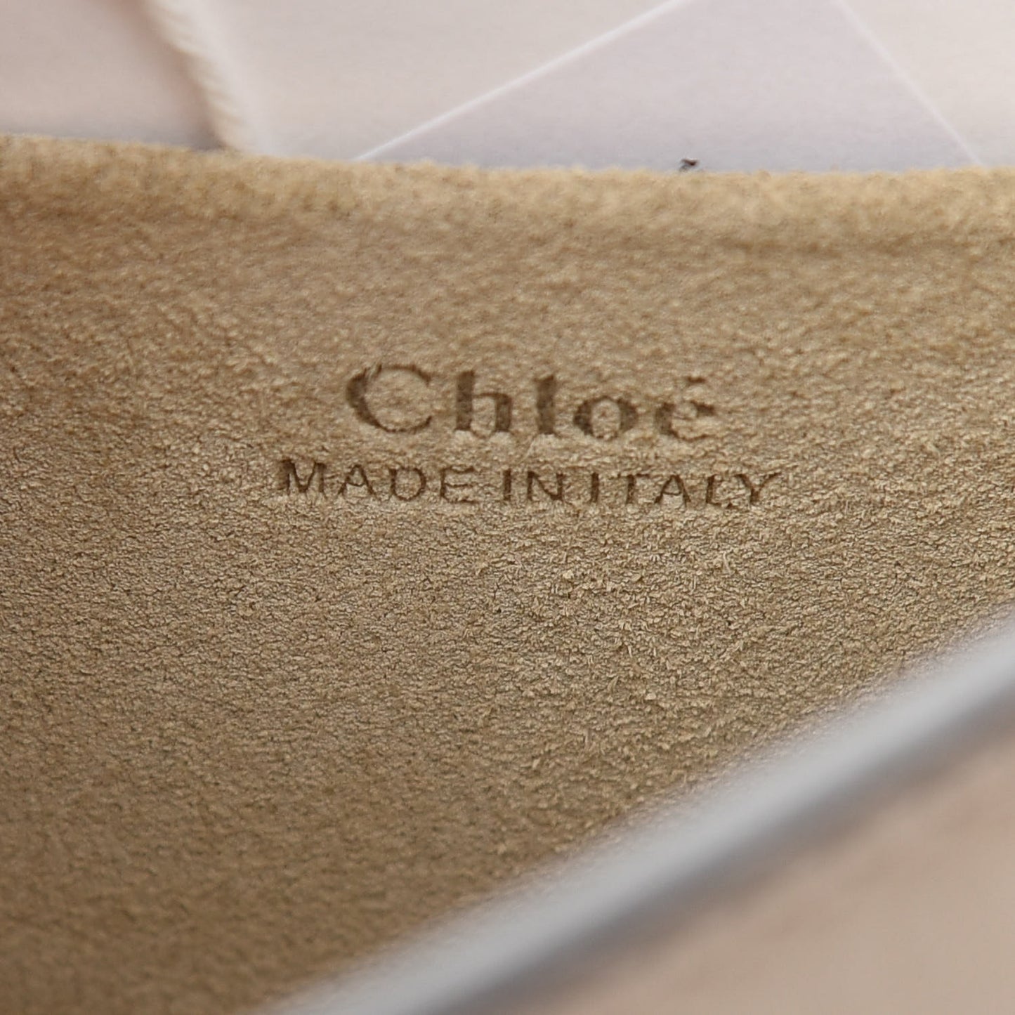 Calfskin Suede Small Nile Bracelet Bag Motty Grey