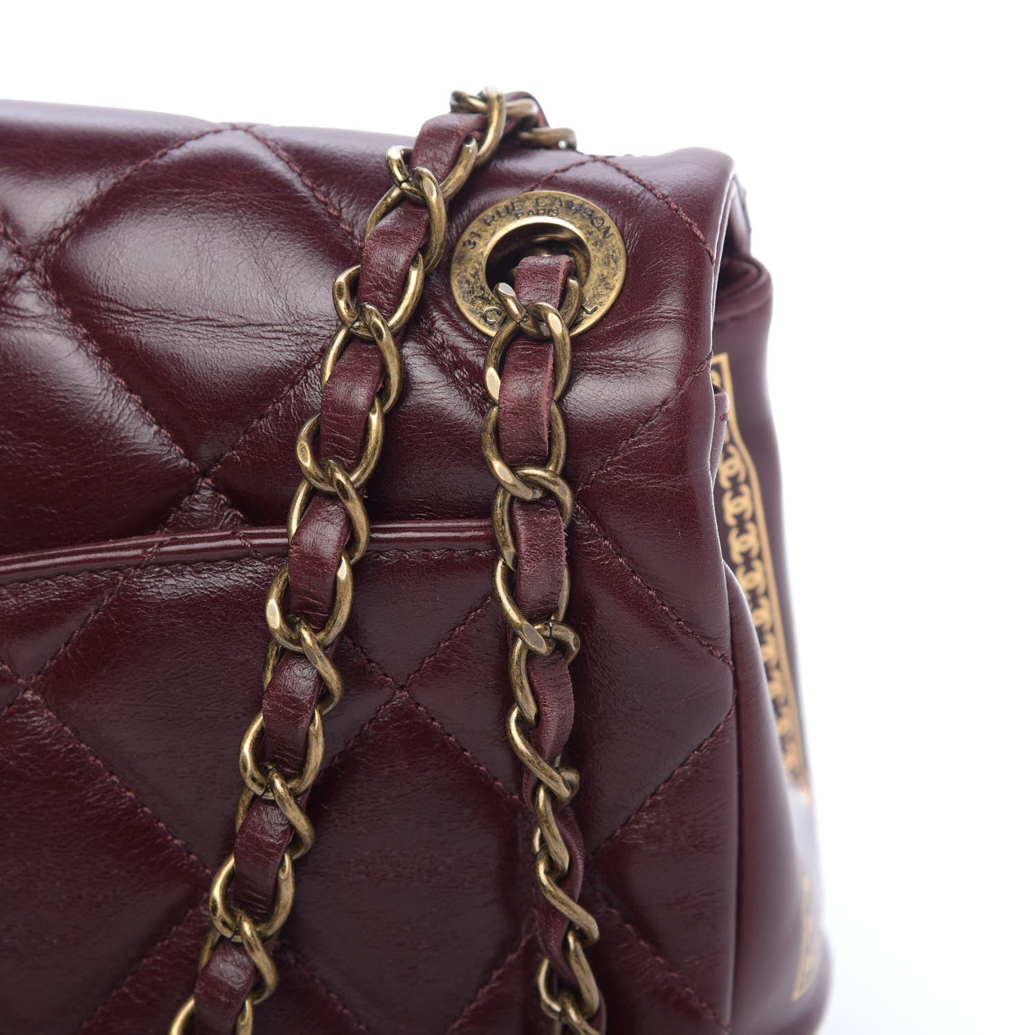 Chanel Hot Stamping Calfskin Tale Of Salzburg Flap Burgundy 13 of 14