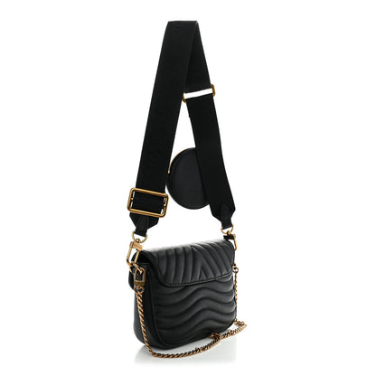 Louis Vuitton Calfskin New Wave Multi Pochette Black 3 of 9