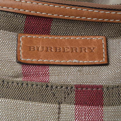 Burberry Canvas Mega Check Medium Ashby Hobo Saddle Brown 7 of 16