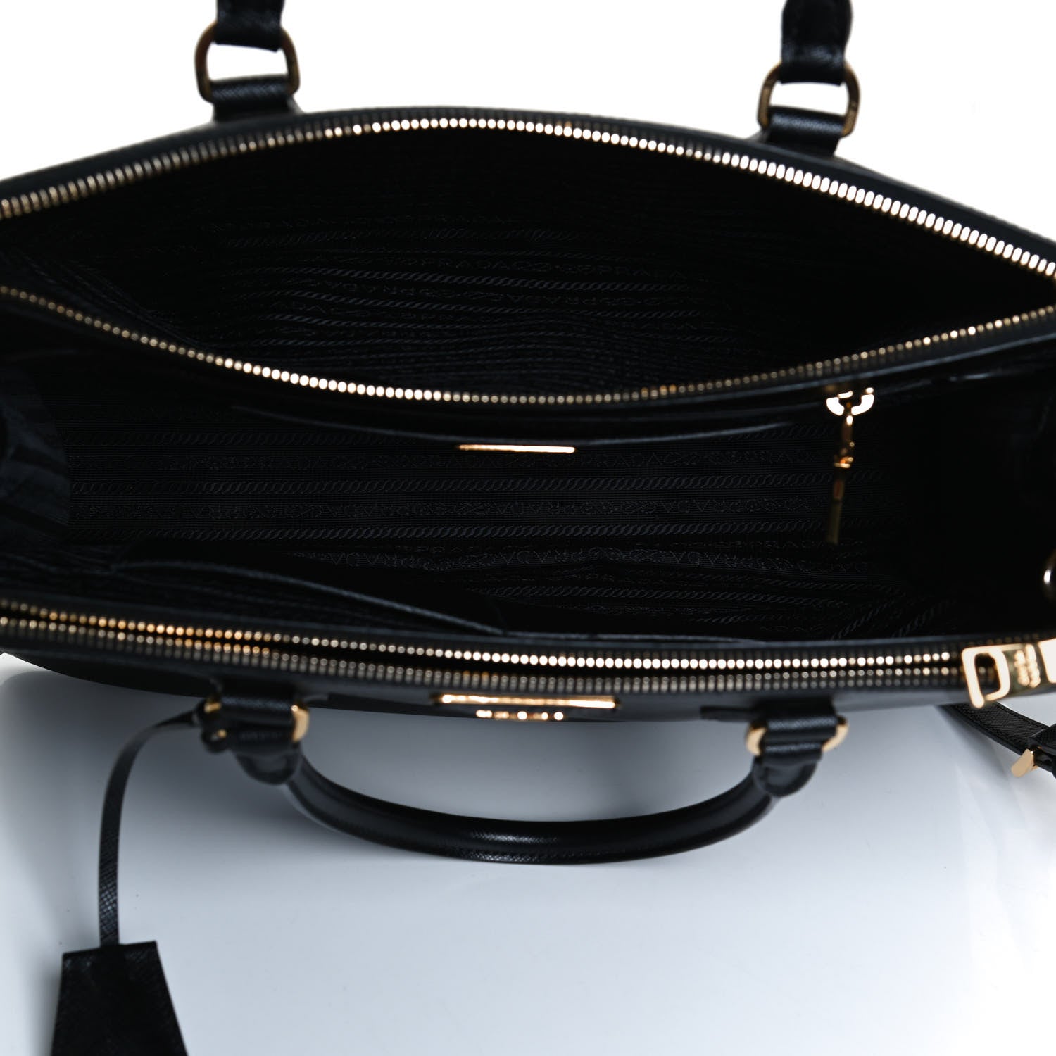 Prada Saffiano Medium Galleria Double Zip Tote Black 5 of 14