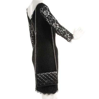 Chanel Lambskin Quilted Wallet On Chain WOC Black 2 of 9