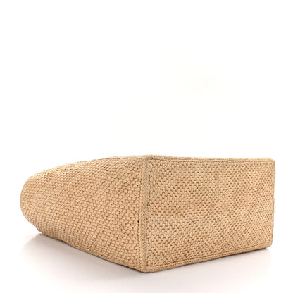 Loewe Raffia Medium Paula's Ibiza Logo Tote Natural Tan 4 of 9