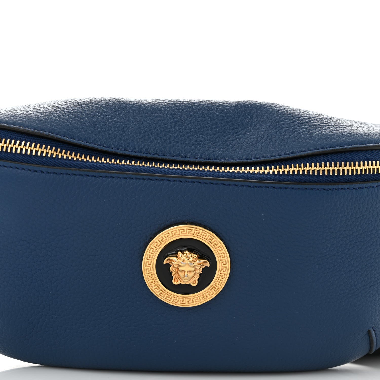 Versace Grained Calfskin Vanitas Medea Belt Bag Blue 8 of 12