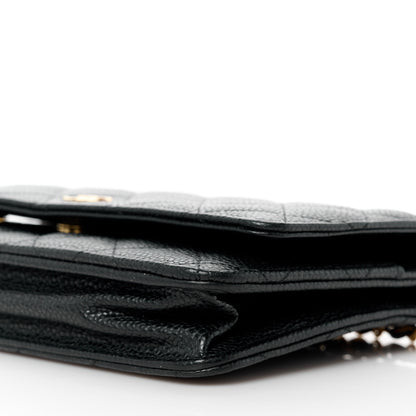 Chanel Caviar Quilted Wallet on Chain WOC Black 11 of 12