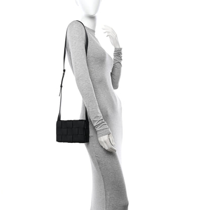 Bottega Veneta Lambskin Maxi Intrecciato Cassette Crossbody Bag Black 2 of 14