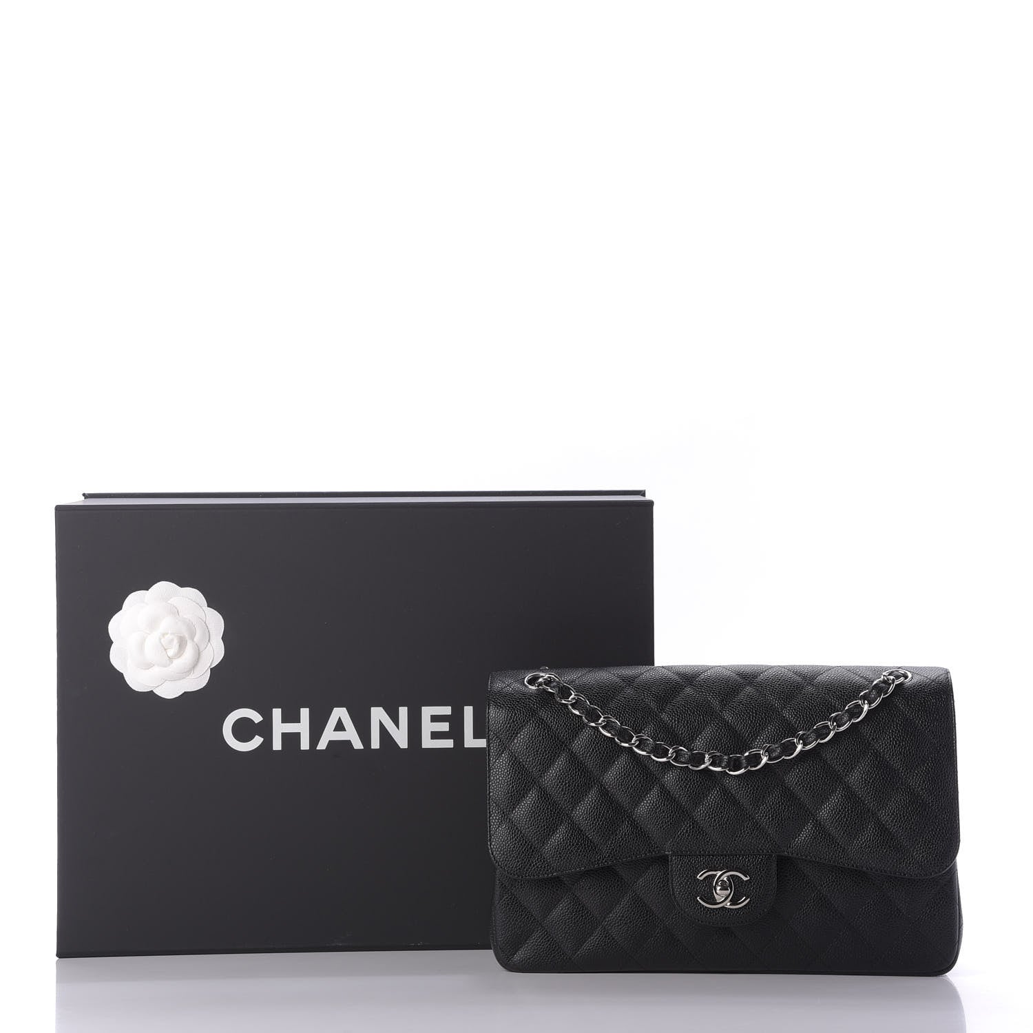 Chanel Caviar Quilted Jumbo Double Flap Black 10 of 10