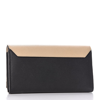 Louis Vuitton Calfskin Lockme II Wallet Vanille Black 3 of 14