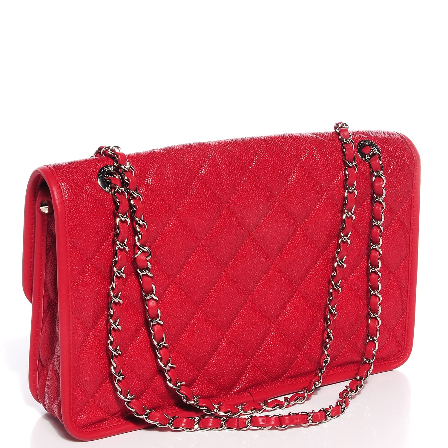 Chanel Caviar French Riviera Large Flap Red 3 of 9