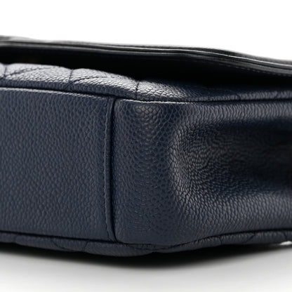 Chanel Caviar Quilted Small CC Filigree Flap Navy Black 10 of 12