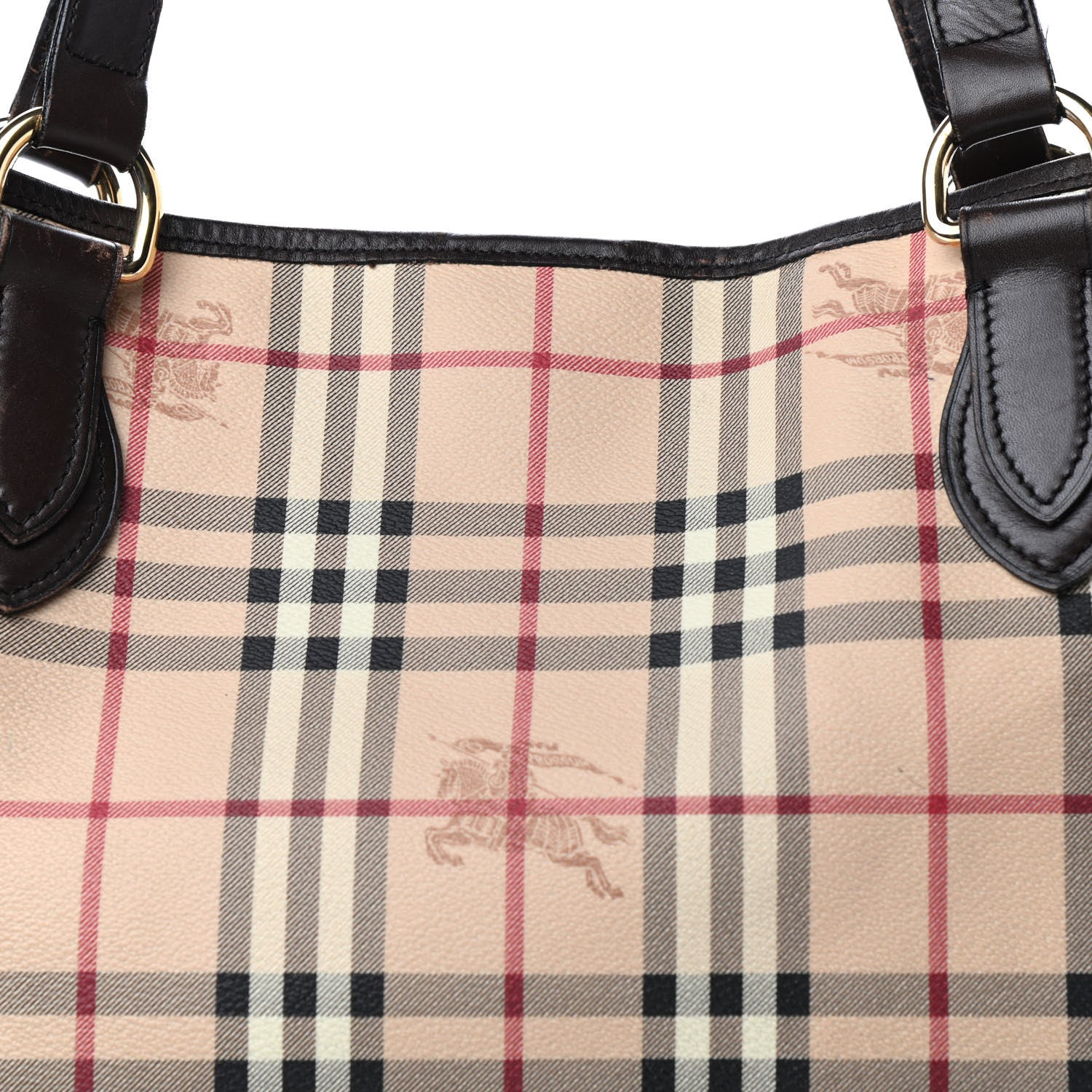 Burberry Haymarket Check Large Nick Tote Chocolate 9 of 12