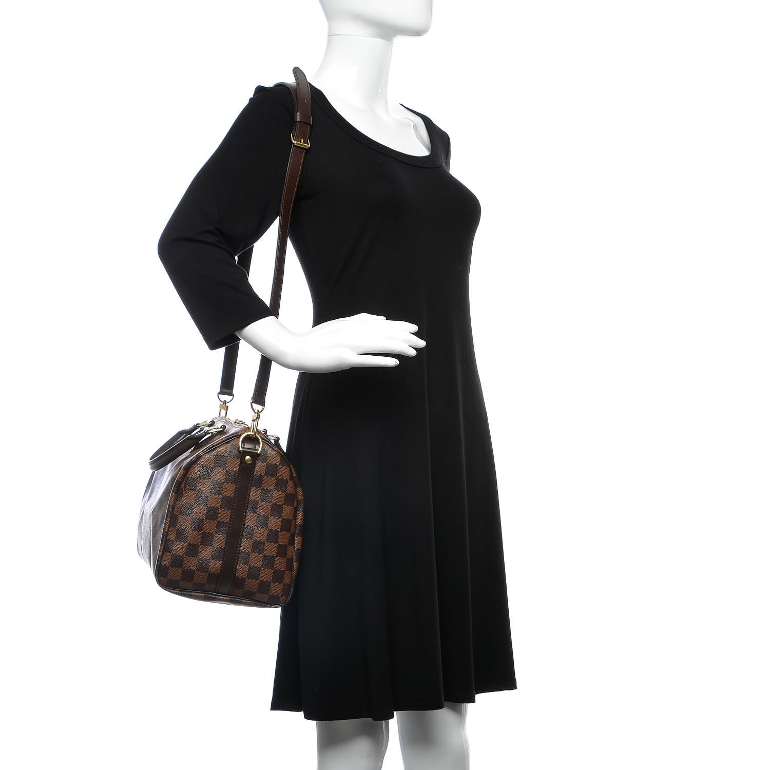 Louis Vuitton Damier Ebene Speedy Bandouliere 30 2 of 10