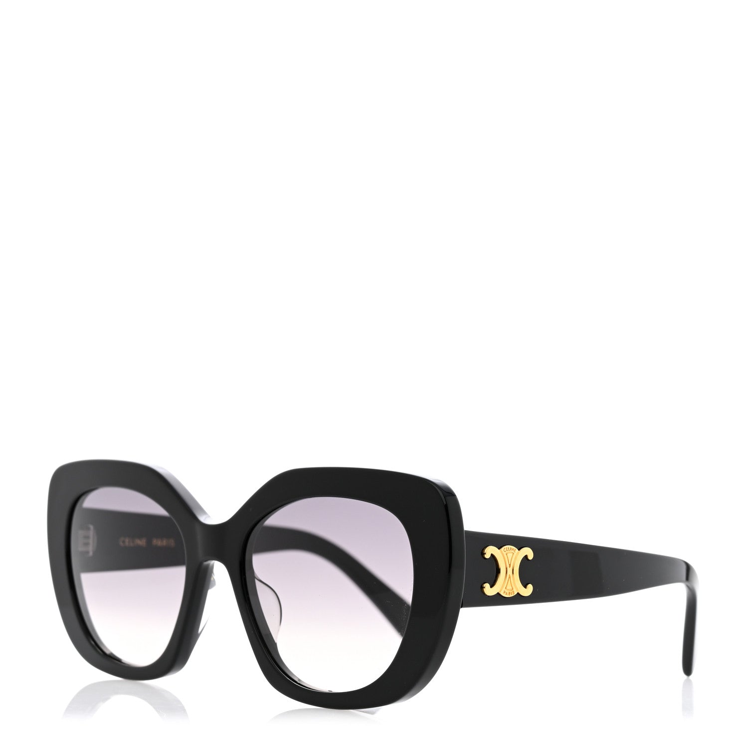 Celine Acetate Triomphe 01 Square Sunglasses CL 40226U Black 1 of 7
