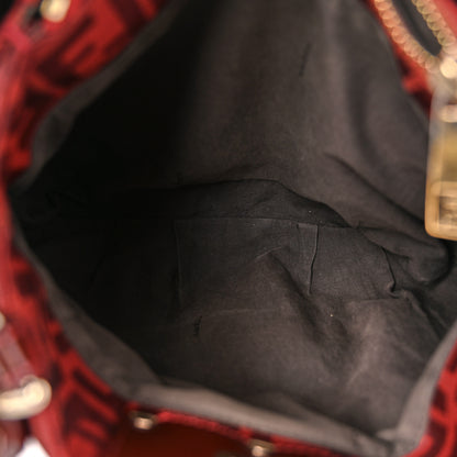 Fendi Zucca Small Mia Tote Red 6 of 13