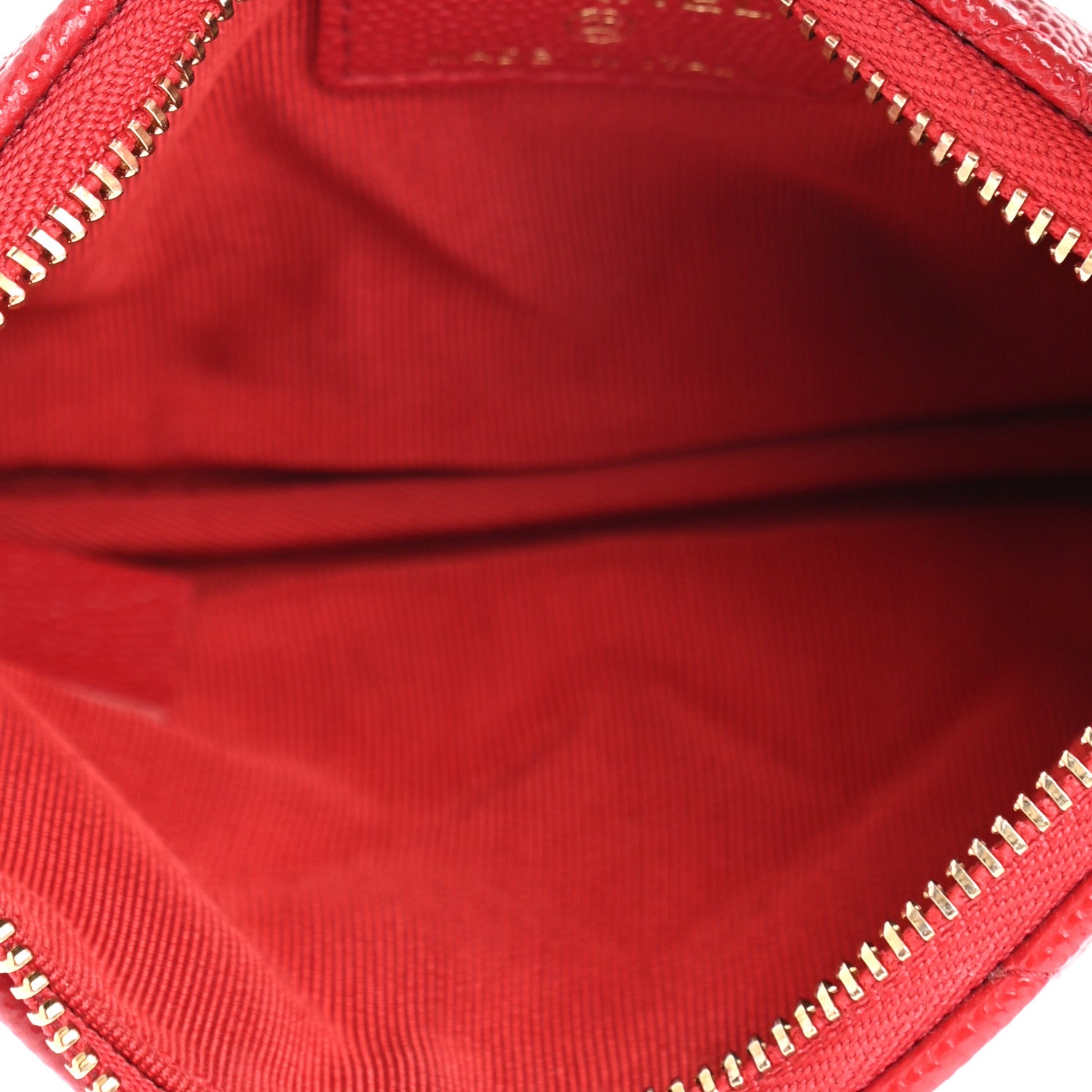 Chanel Caviar Quilted Small Cosmetic Case Red 6 of 9