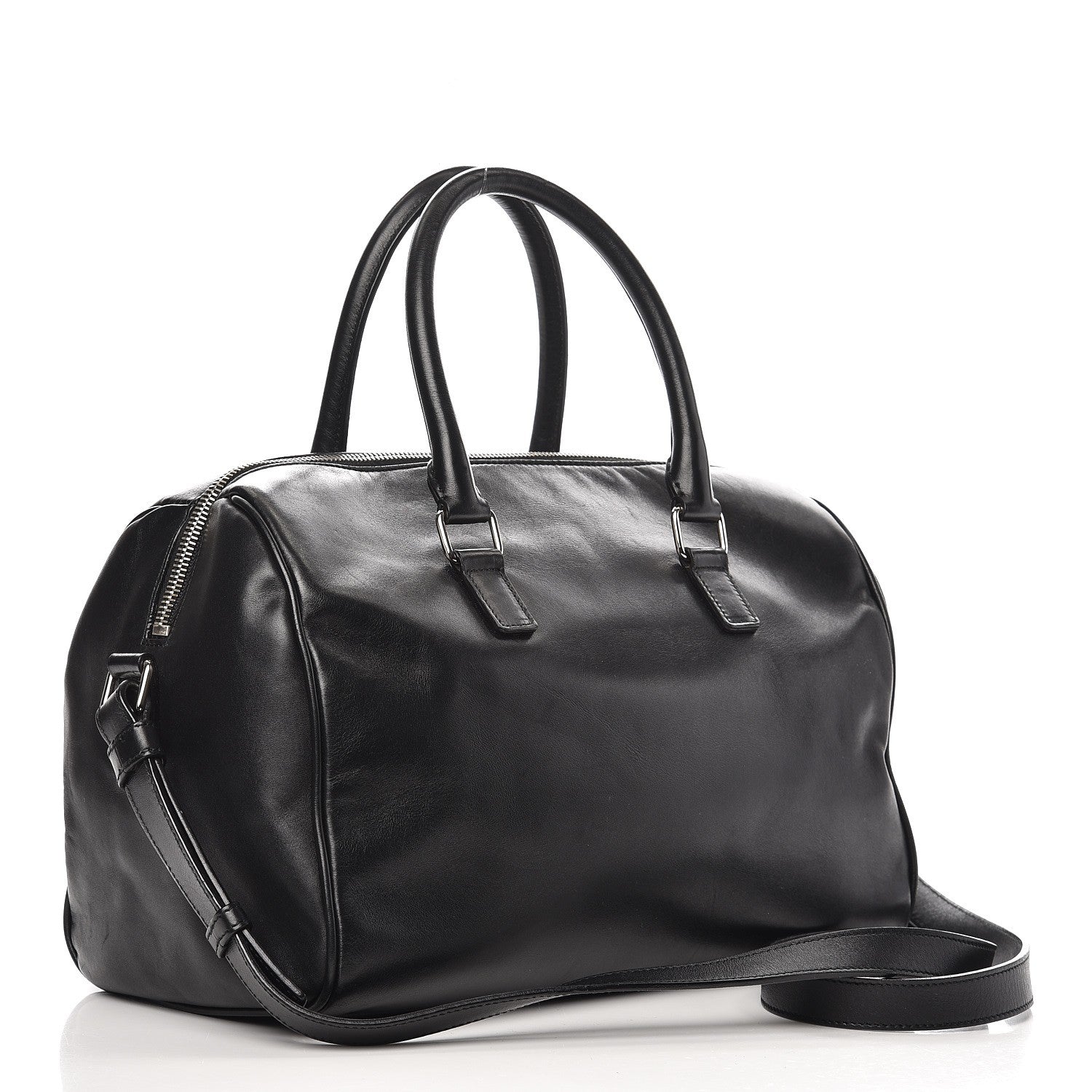 Saint Laurent Calfskin Studded Classic Duffle 6 Black 3 of 9