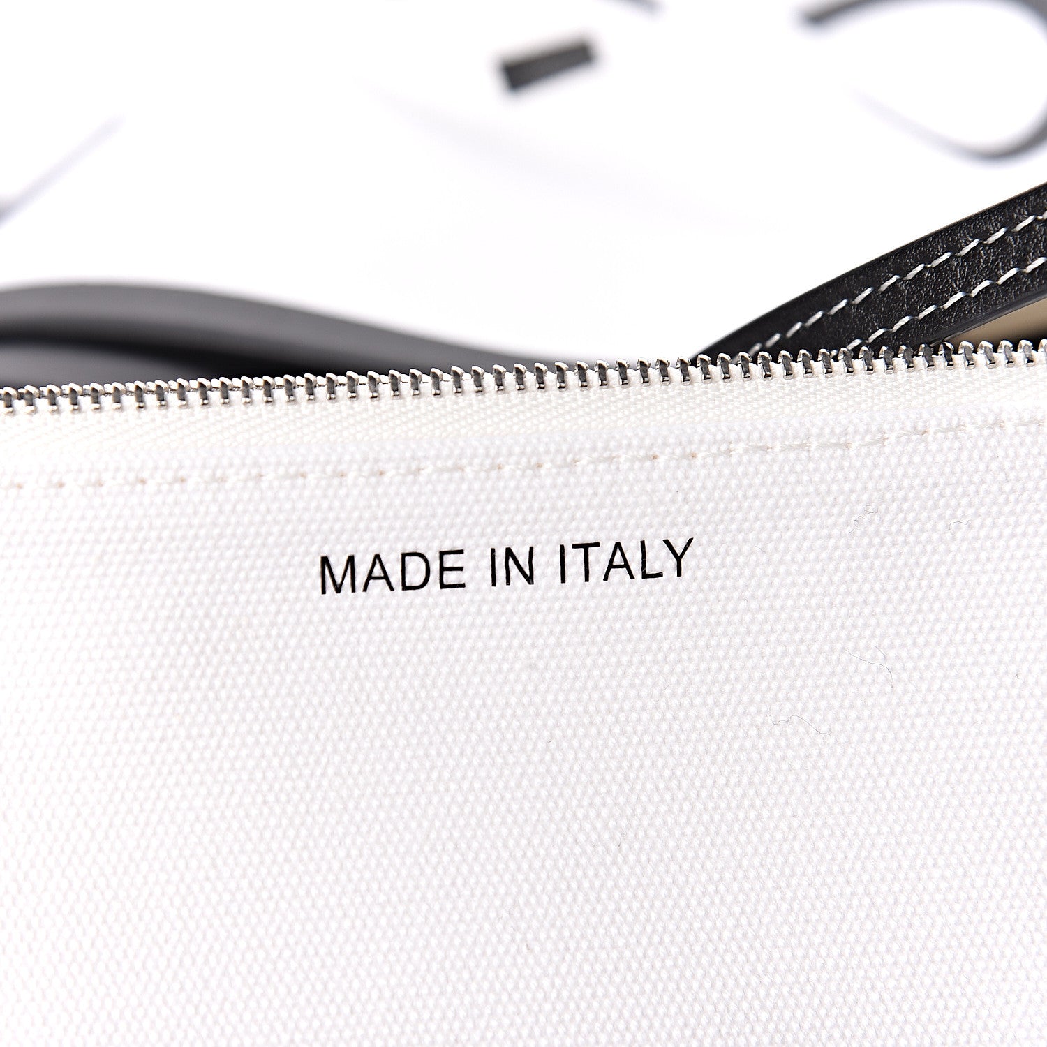 Celine Textile Medium Made In Tote White Black 8 of 9