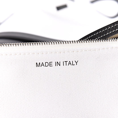 Celine Textile Medium Made In Tote White Black 8 of 9