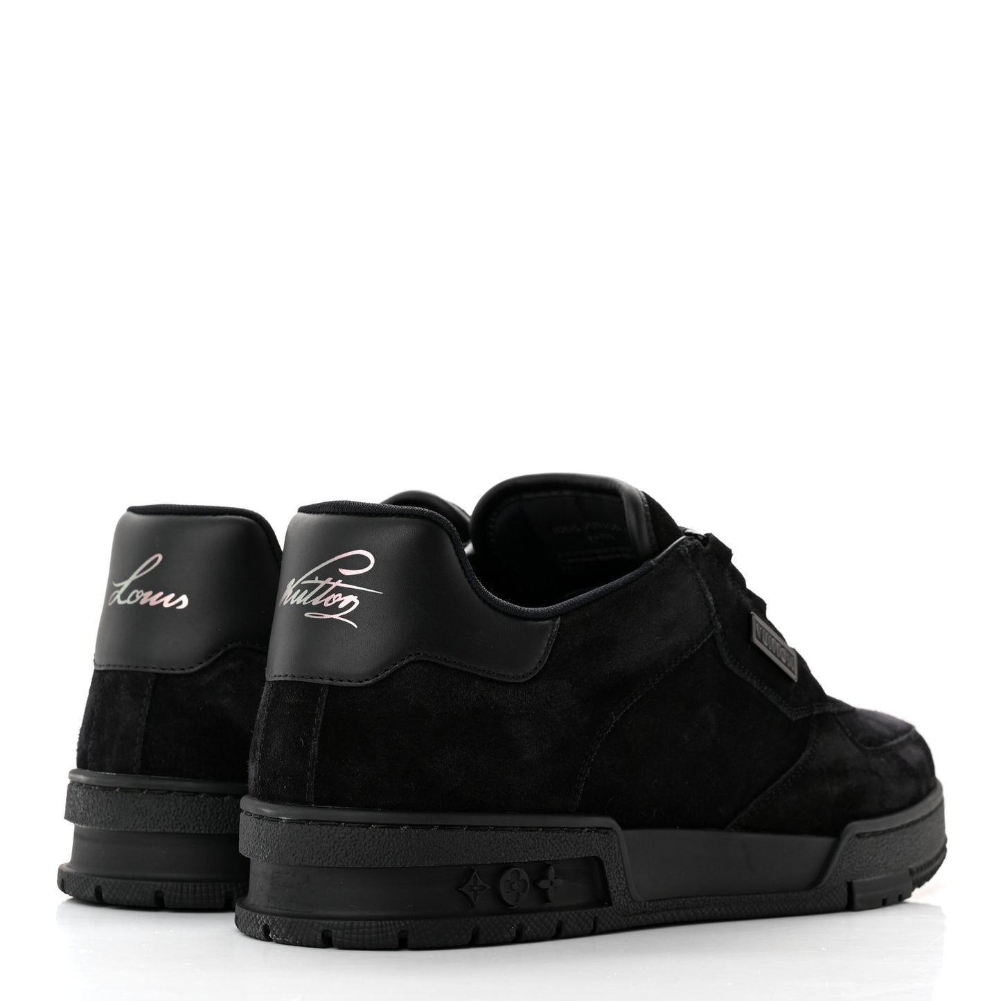 Suede Mens LV Trainer Sneakers 7.5 Black