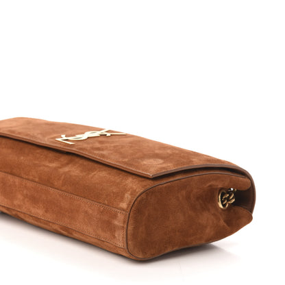 Saint Laurent Smooth Calfskin Suede Medium Reversible Monogram Kate Satchel Light Ochre 8 of 16