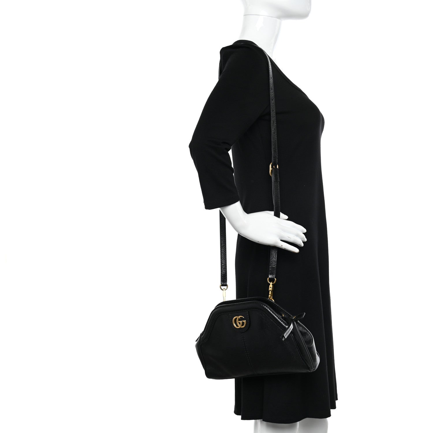 Gucci Calfskin Small Re(Belle) Crossbody Bag Black 2 of 10