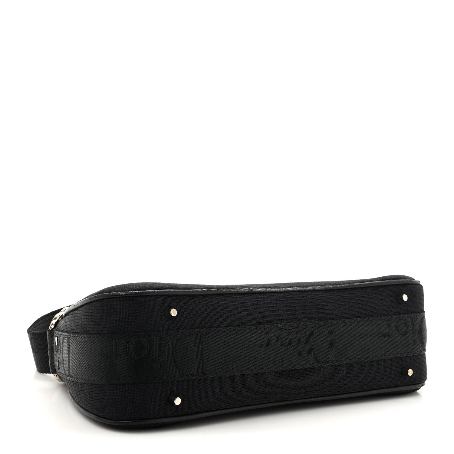 Christian Dior Silk Jersey Crystal Hardcore Shoulder Bag Black 4 of 14