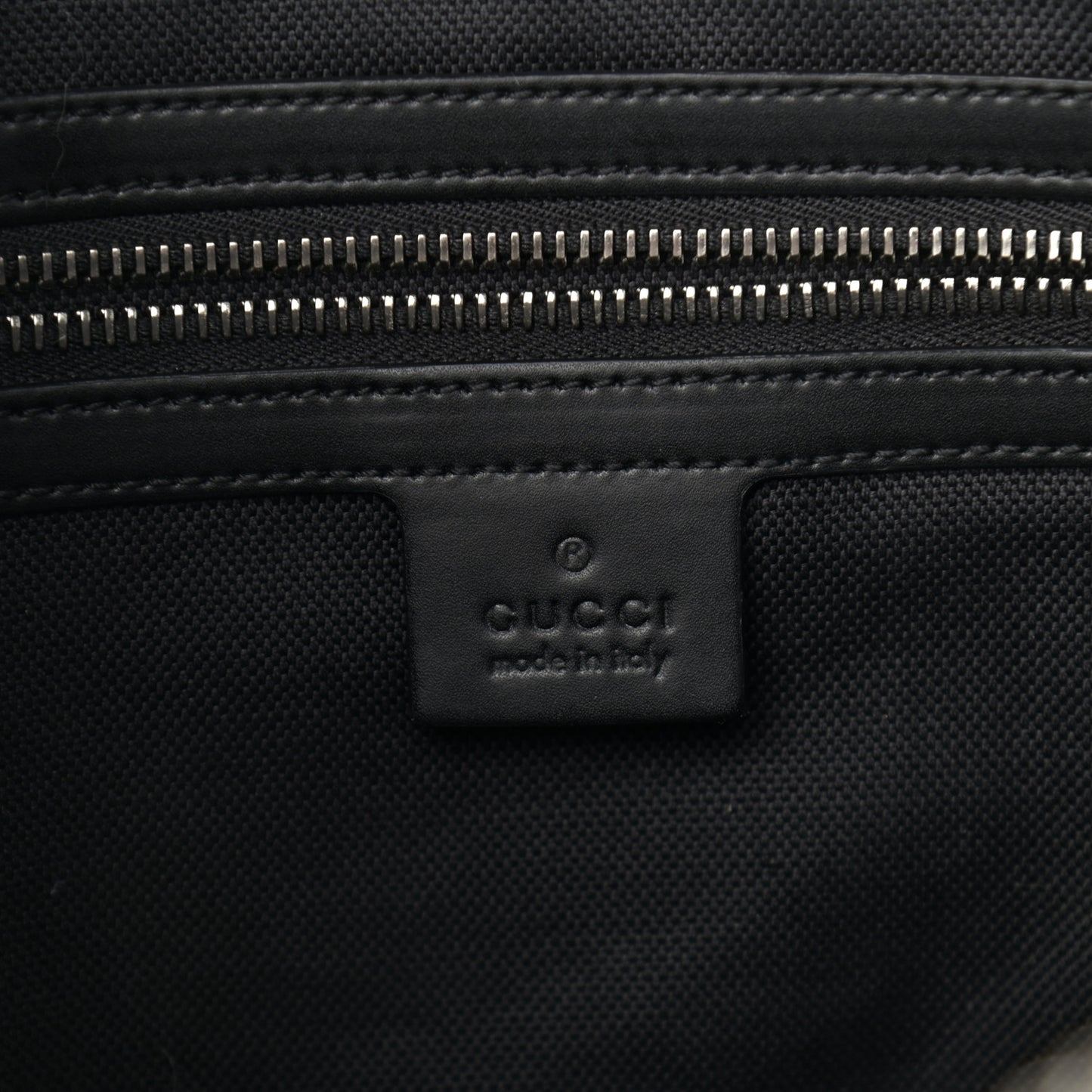 Soft GG Supreme Monogram Appia Calfskin Web East West Messenger Bag Black Grey