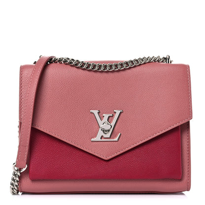 Louis Vuitton Soft Calfskin Mylockme Chain Bag BB Rose Boudoir Lie de Vin 1 of 10