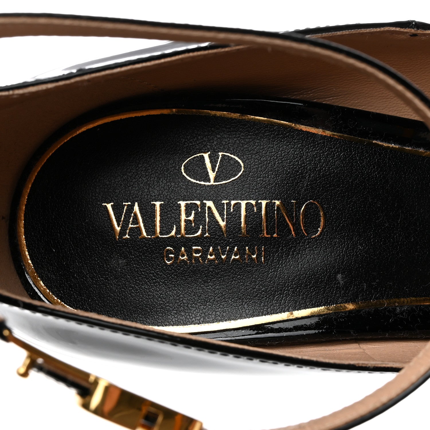 Valentino Garavani Patent Tan-Go 55/155mm Platform Pumps 36.5 Black 6 of 8