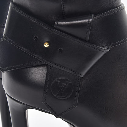 Louis Vuitton Calfskin Belted High Boots 36 Black 9 of 9