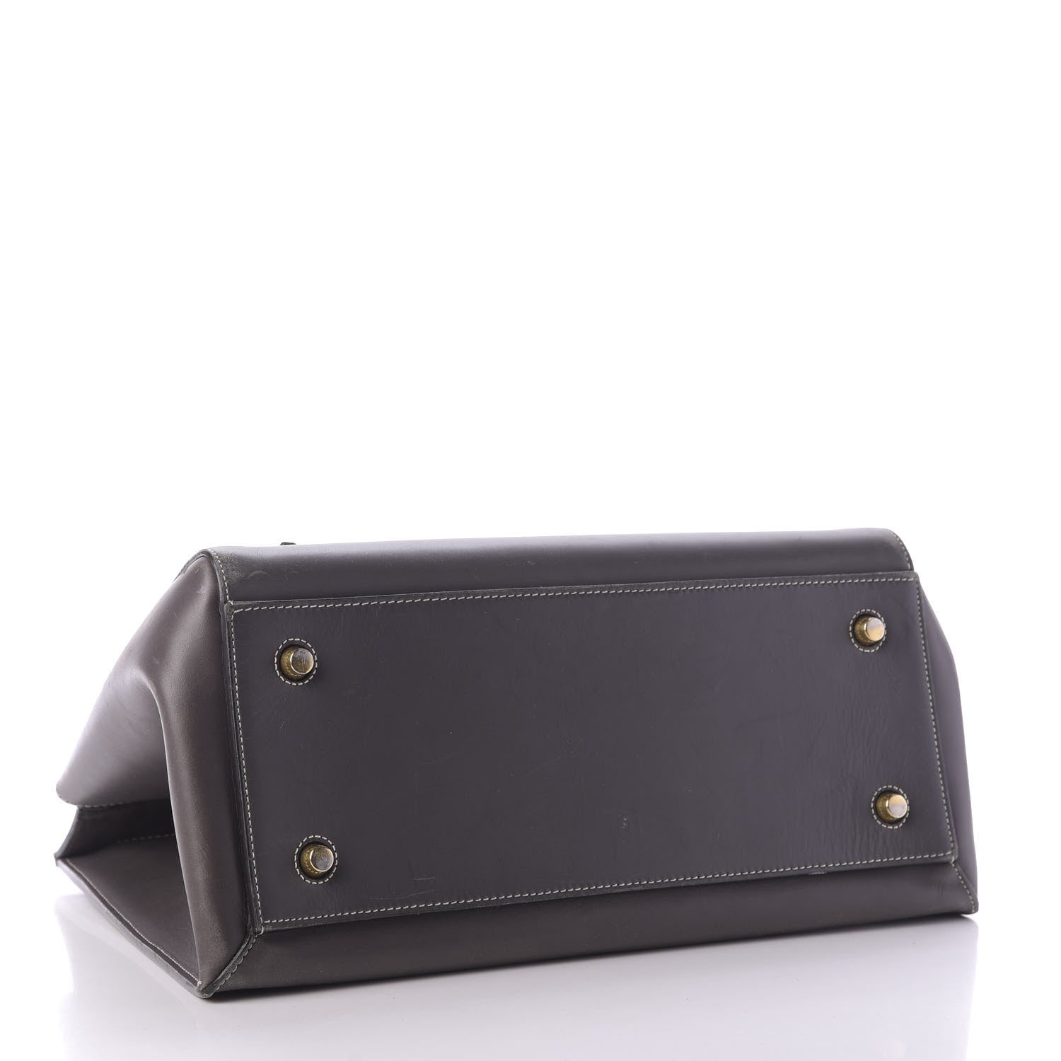 Celine Smooth Calfskin Medium Edge Shoulder Bag Grey 4 of 10