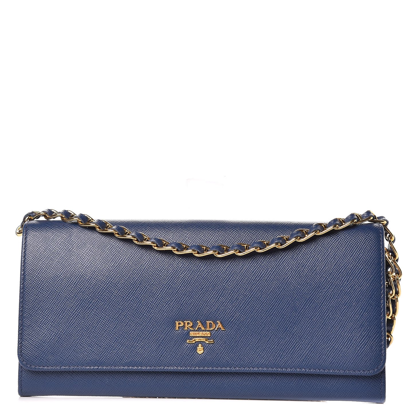 Saffiano Metal Oro Chain Wallet Bleuette