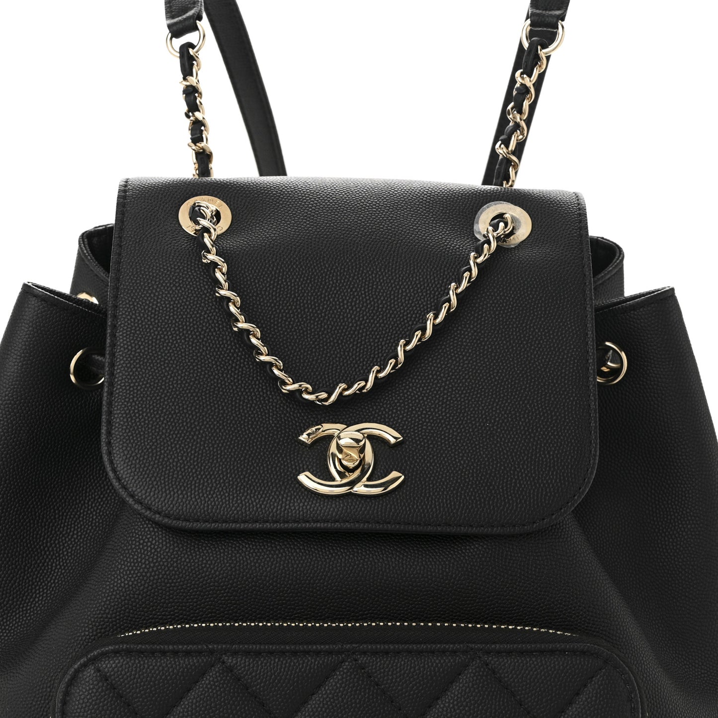 Caviar Quilted Business Affinity Backpack Black