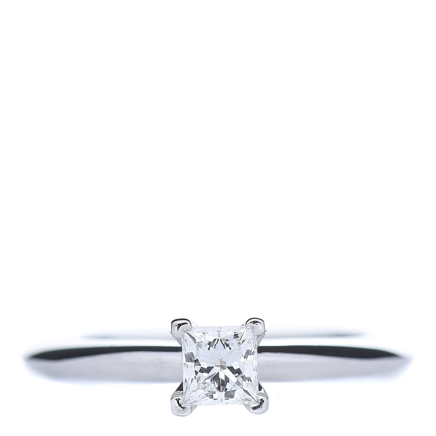Tiffany Platinum Diamond .22ct Princess Solitaire Engagement Ring 43 2.45 1 of 7