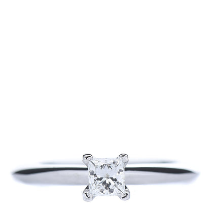 Tiffany Platinum Diamond .22ct Princess Solitaire Engagement Ring 43 2.45 1 of 7