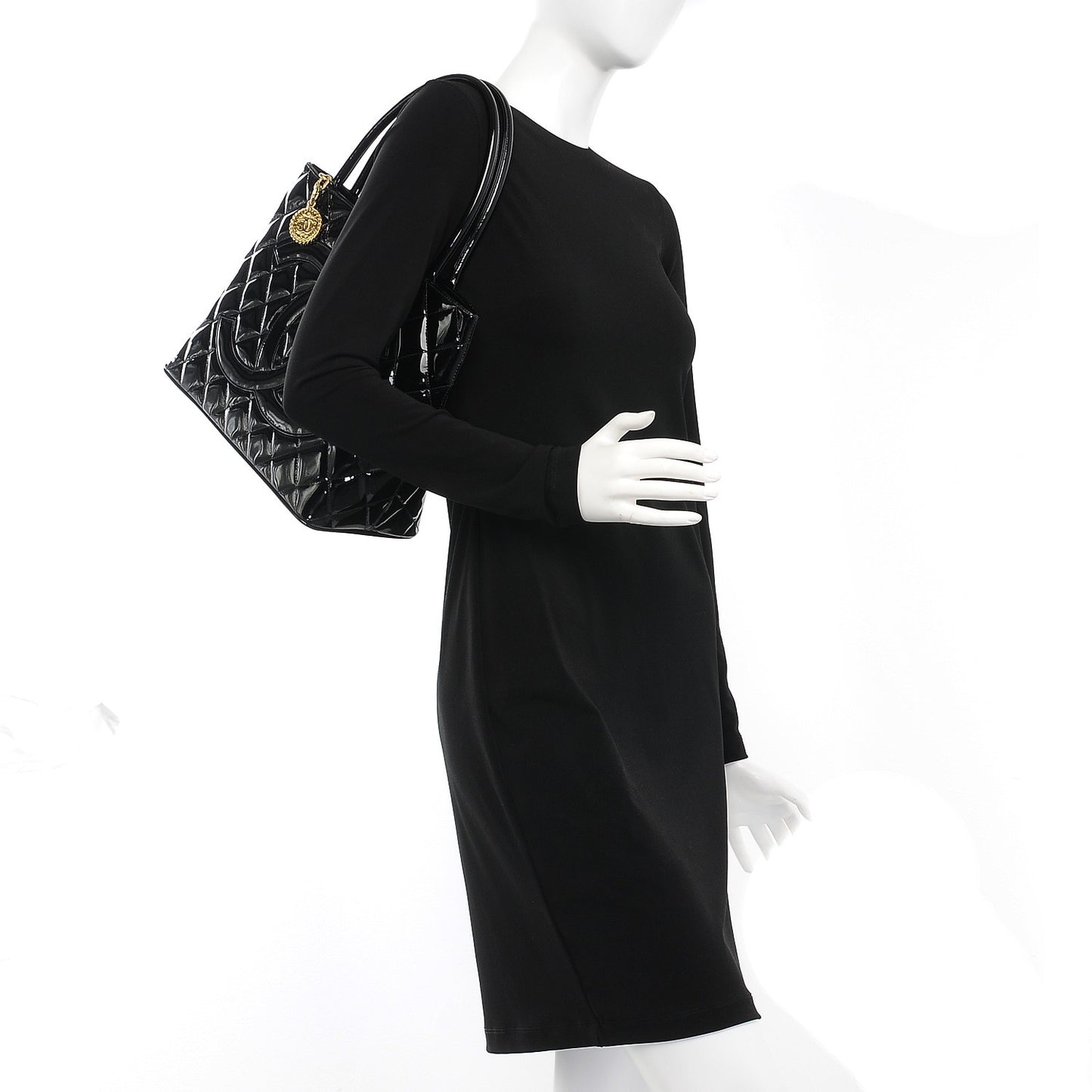 Patent Medallion Tote Black