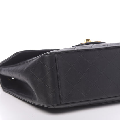 Chanel Lambskin Quilted XL Jumbo Single Flap Black 9 of 11