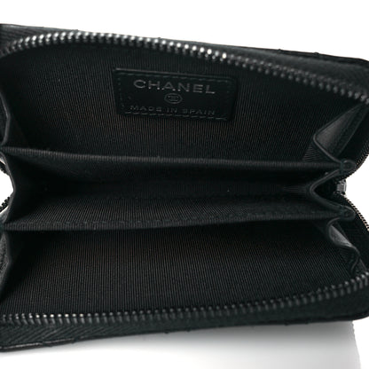 Chanel Calfskin Quilted Zip Coin Purse So Black 5 of 8