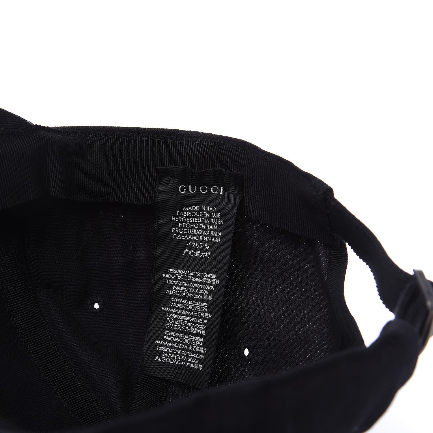 Gucci X MLB Cotton NY Yankees Baseball Hat 57-61 Black 6 of 7