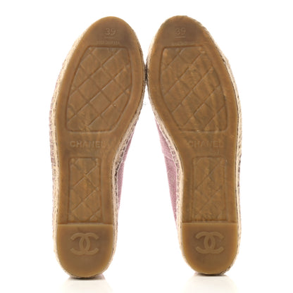 Chanel Toile Sequin CC Espadrilles 39 Pink Dark Pink 5 of 8