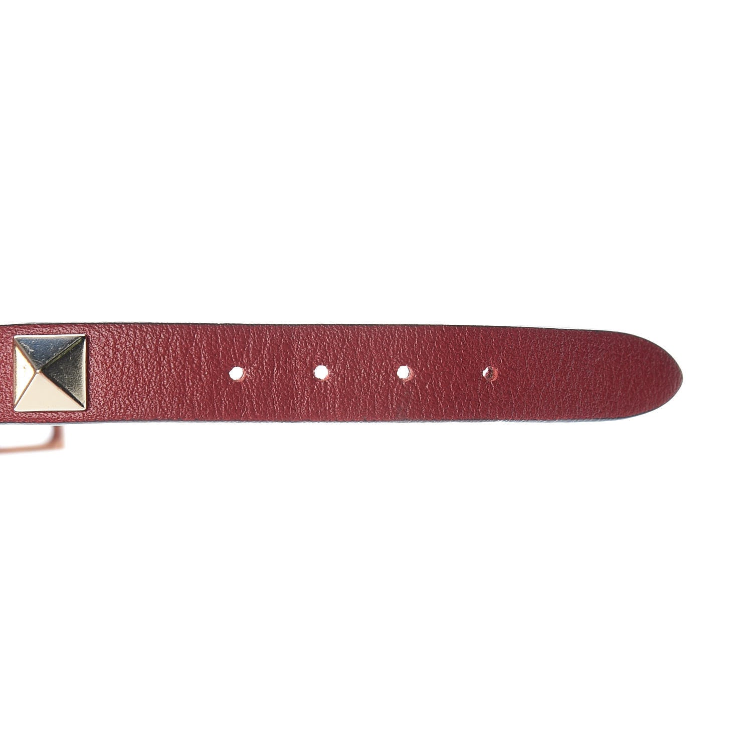 Valentino Garavani Vitello Rockstud Bracelet Red 4 of 5