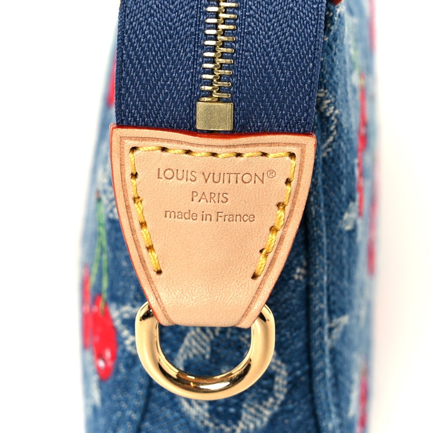 Louis Vuitton LV X TM Monogram Denim Cerises Pochette Accessories Blue 7 of 10
